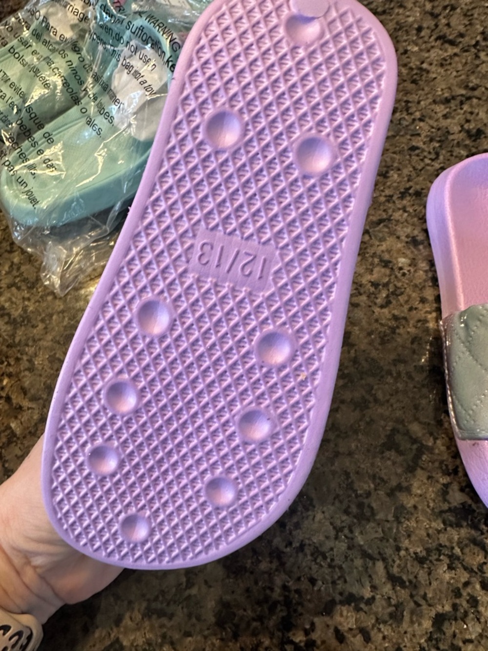 Skechers Lavender Glitter Slip-On Sneakers - Picture 7 of 7